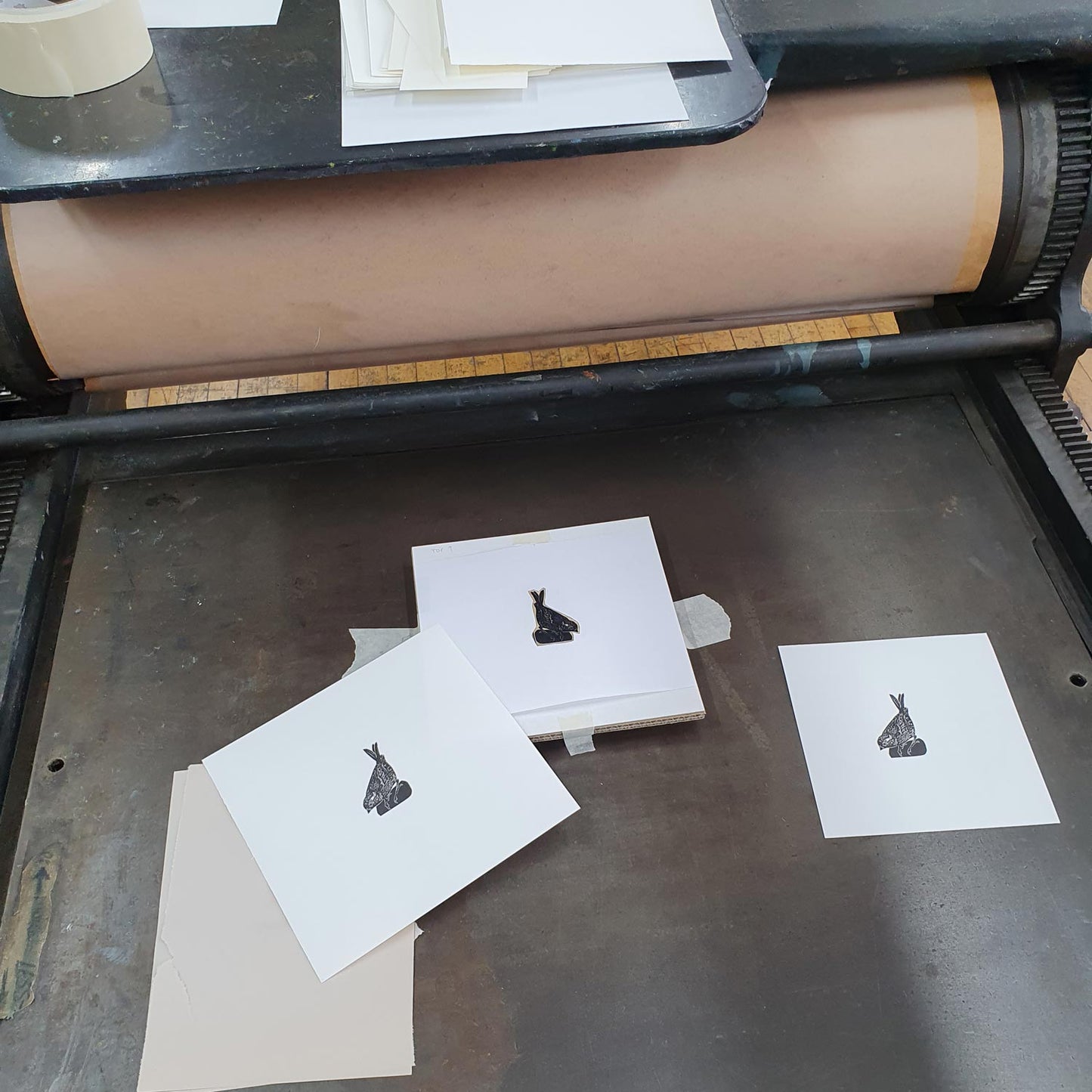 Sparrow miniature wood engraving print by Fiona Hamilton.