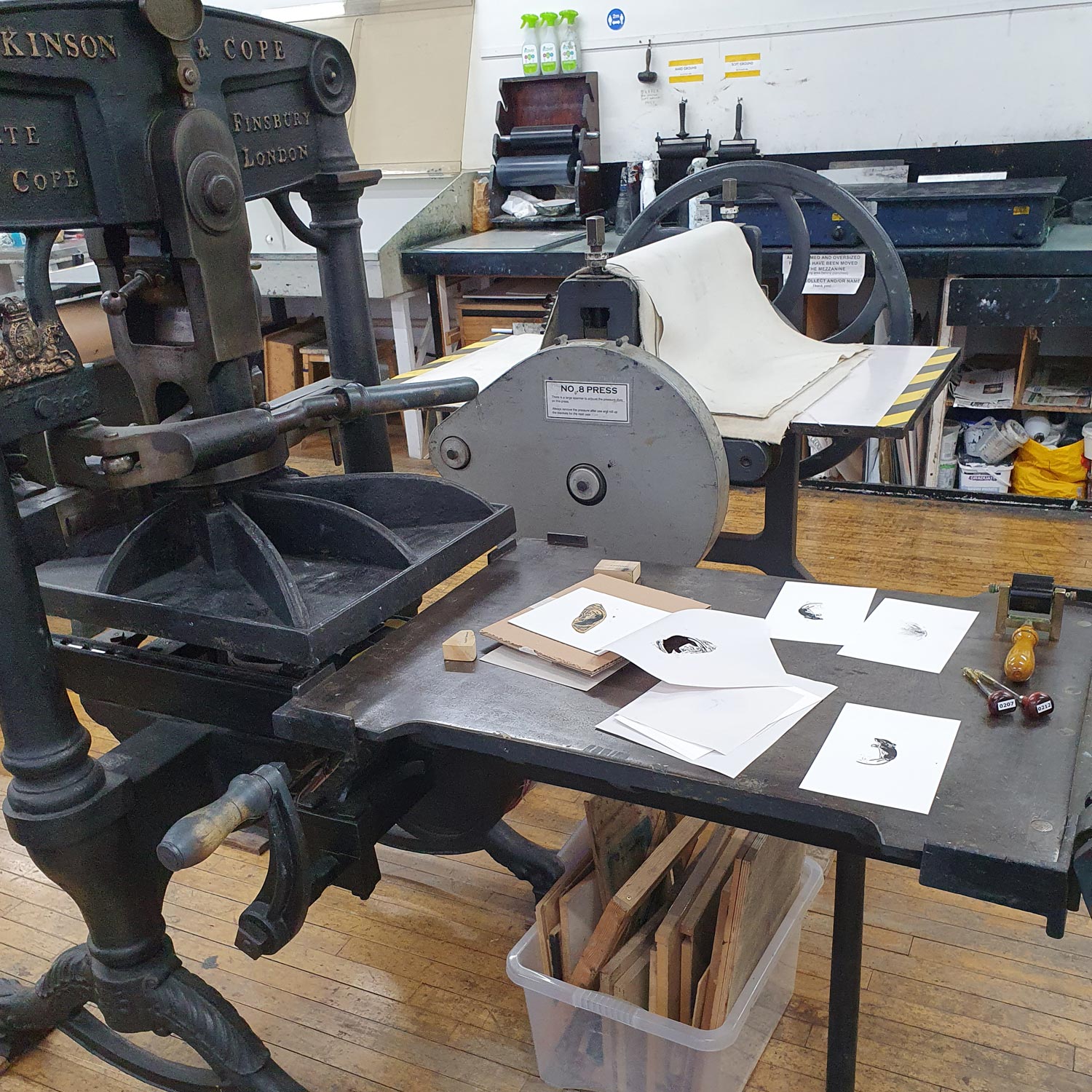 The shabbiest possible mouse from aesops fables miniature wood engraving original print by artist Fiona Hamilton.