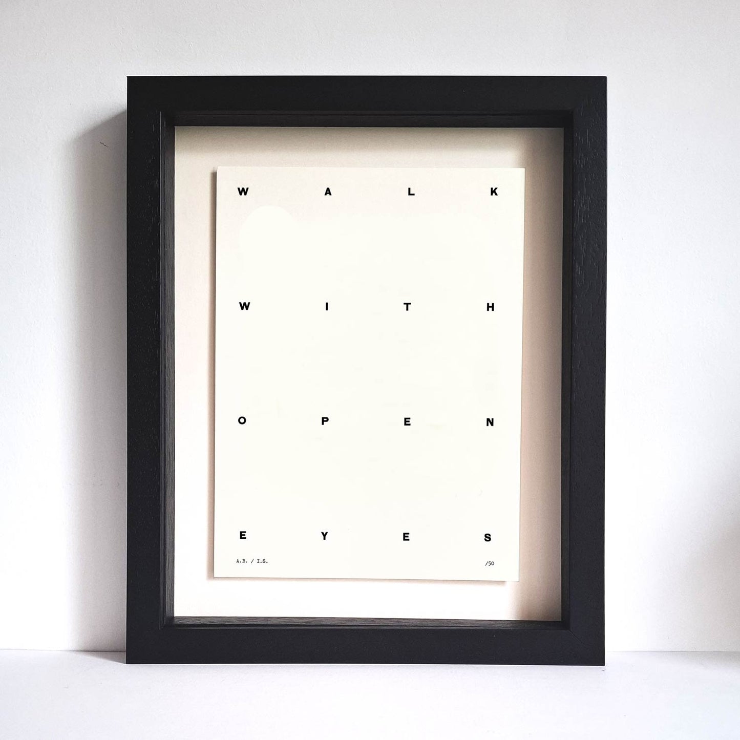 WALK WITH OPEN EYES PRINT