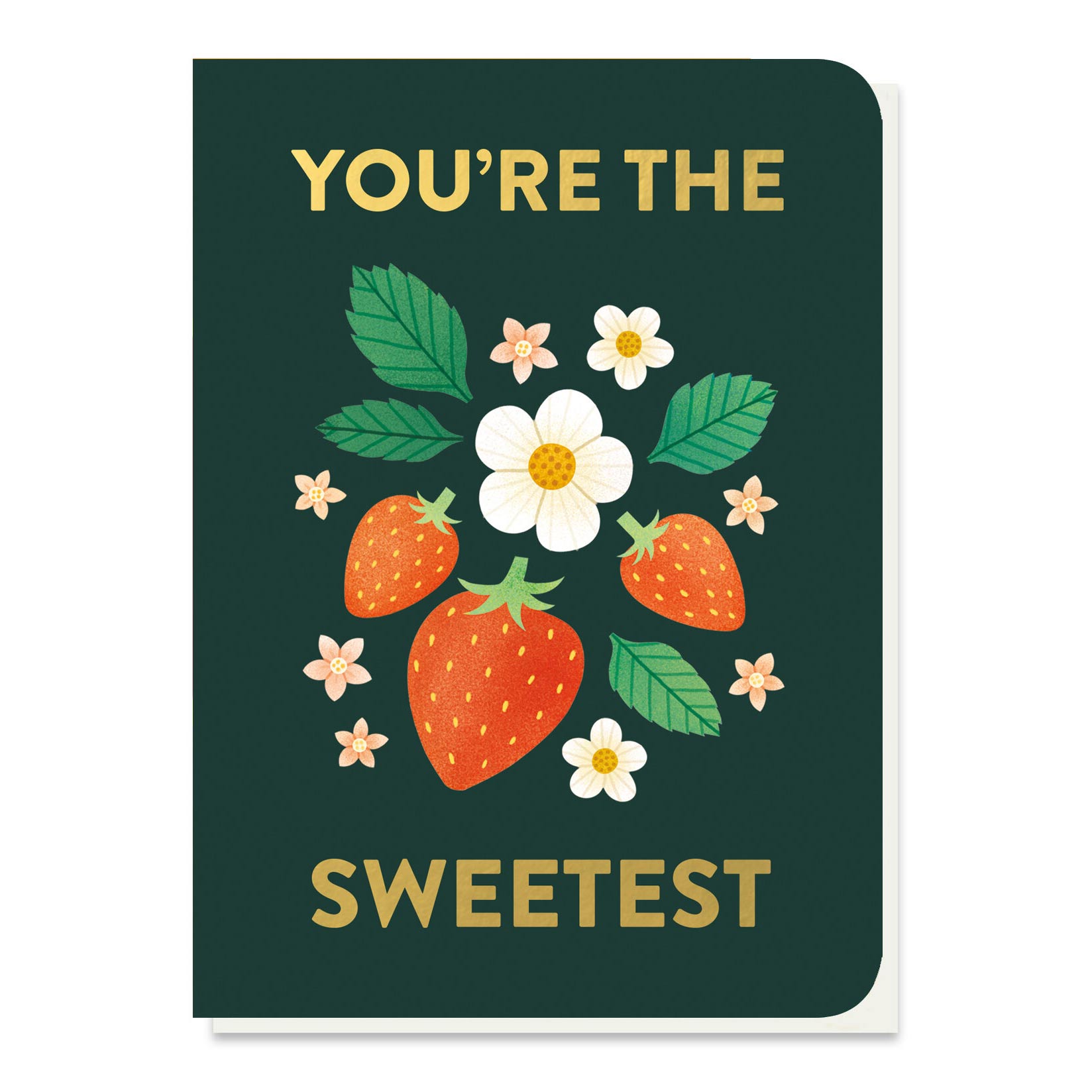You're the sweetest strawberry seed stick greeting card by Stormy Knight.