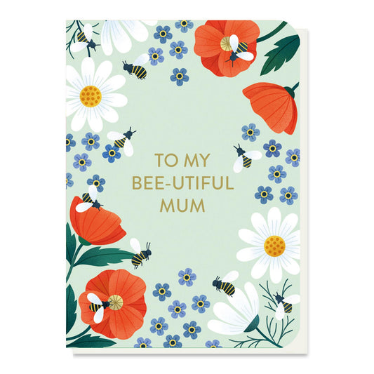 Bee-utiful Mum seed card birthday or mother's day greeting card by Stormy Knight.