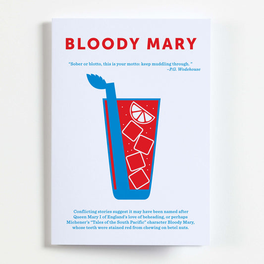 Bloody Mary cocktail greeting card by Crispin Finn.