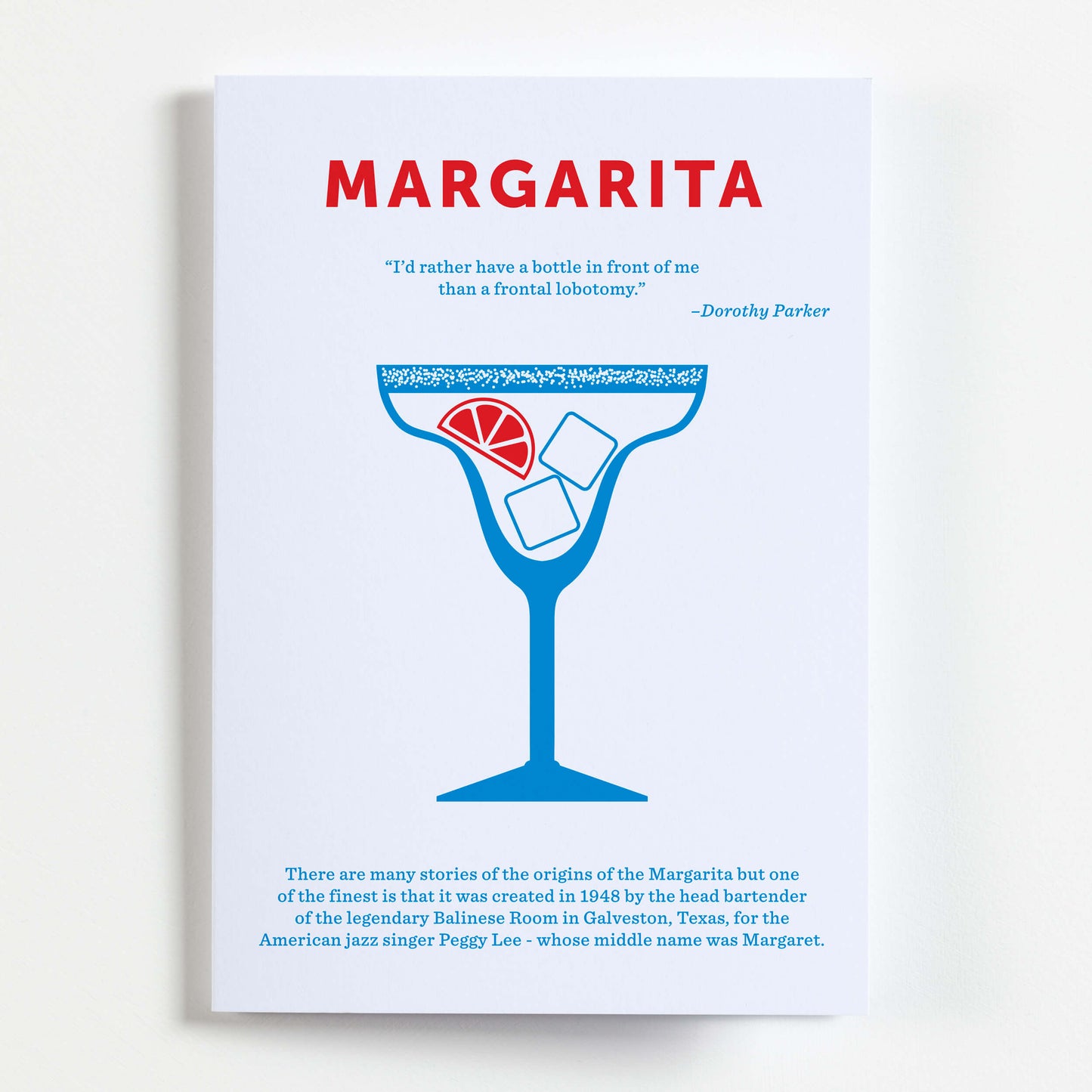 Margarita birthday greeting card by Crispin Finn.