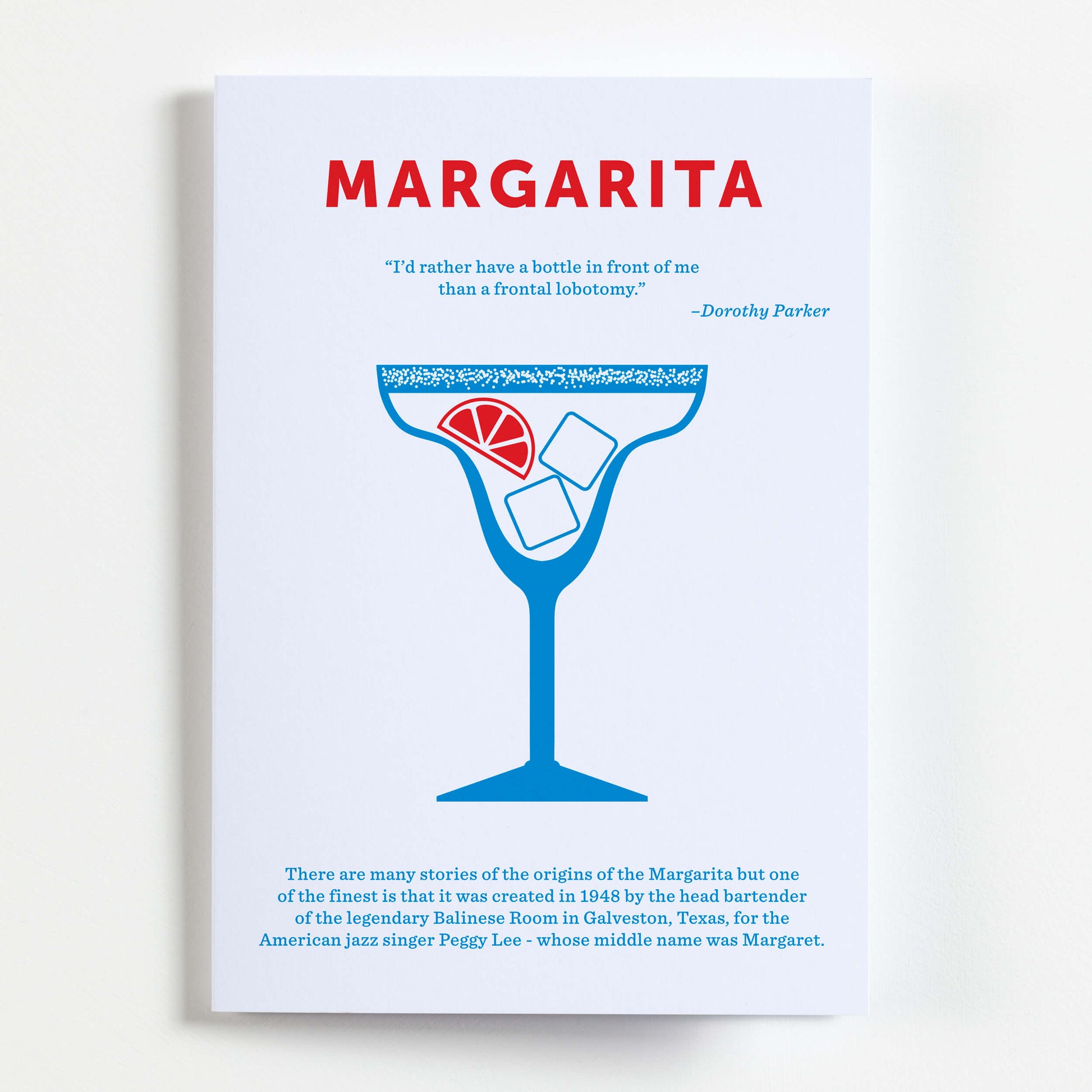 Margarita birthday greeting card by Crispin Finn.