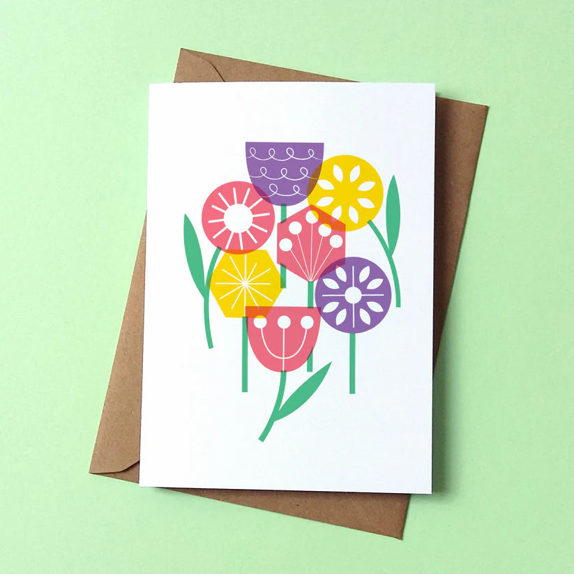 Geo Flowers Card