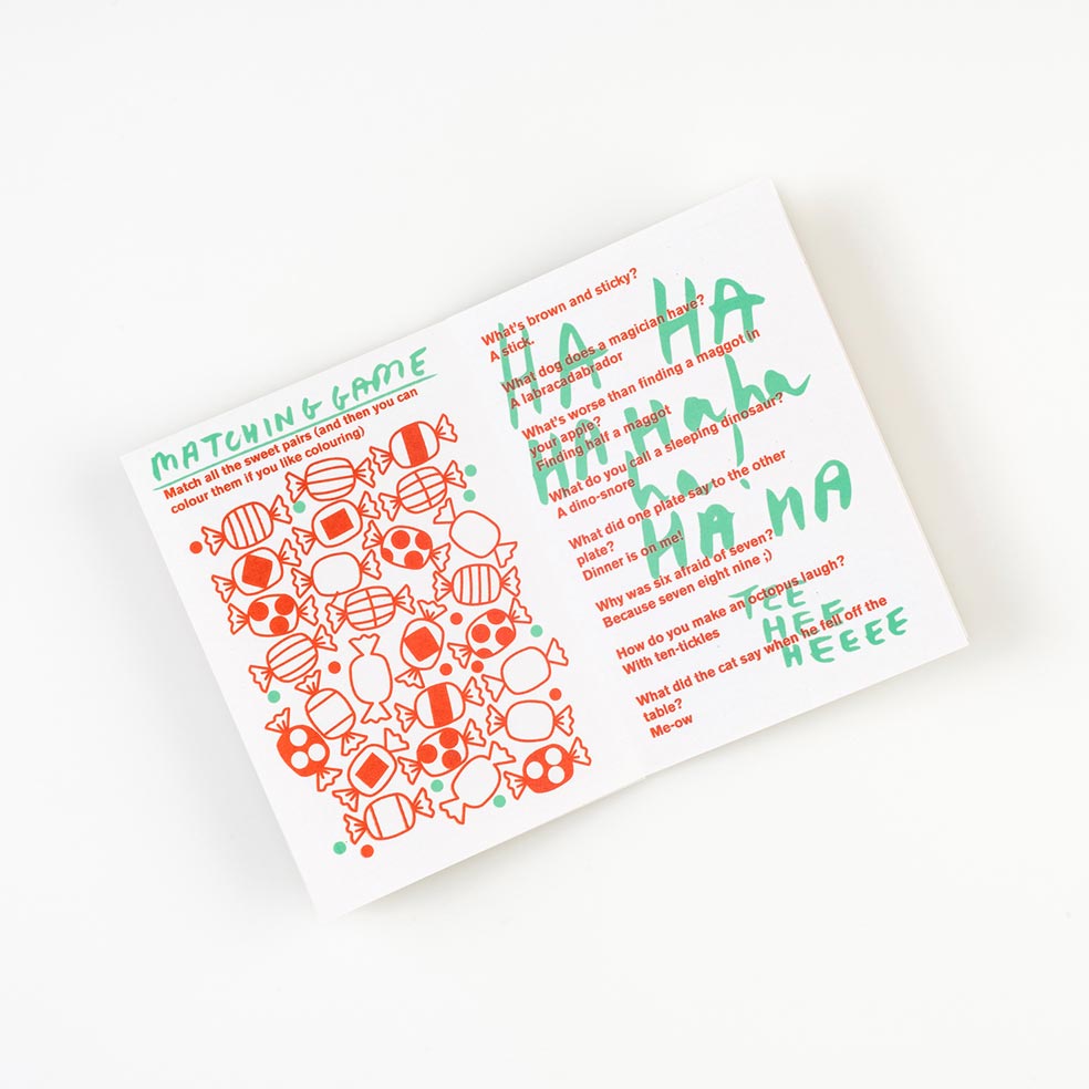 I'm bored childs activity zine by pirrip press