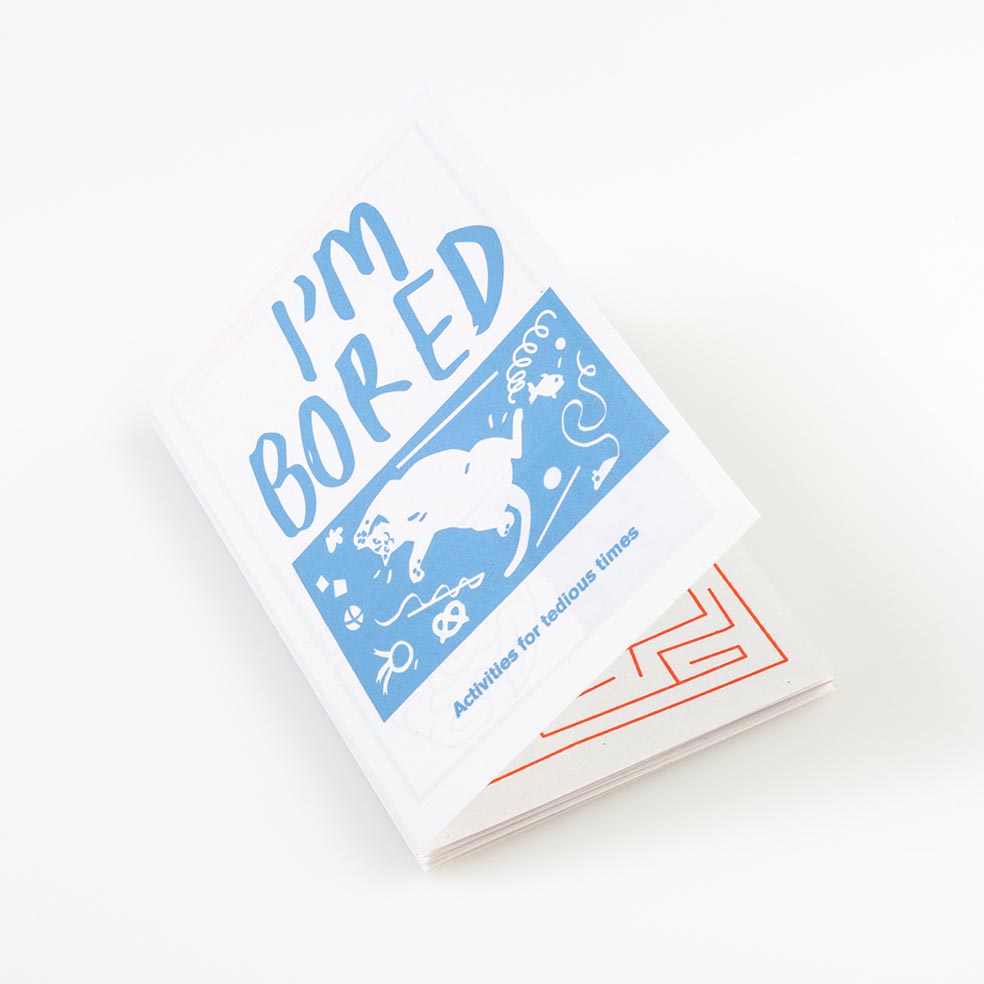 I'm bored childs activity zine by pirrip press