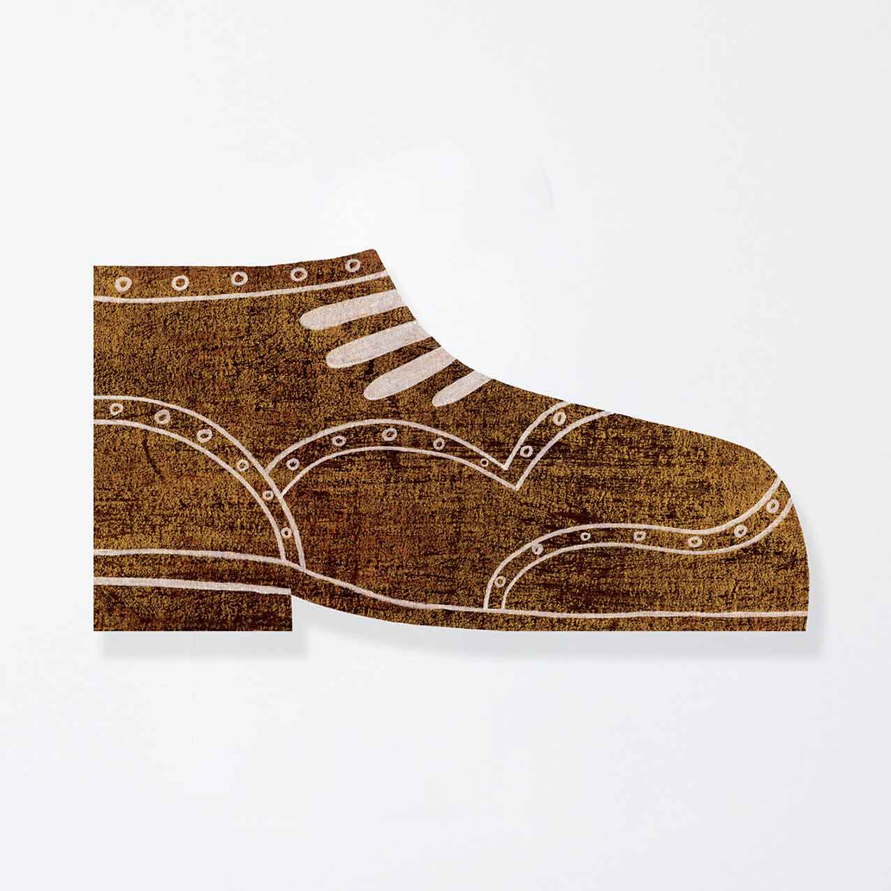 Brogue style Shoe die cut shaped greeting card by Mortlake Papers.
