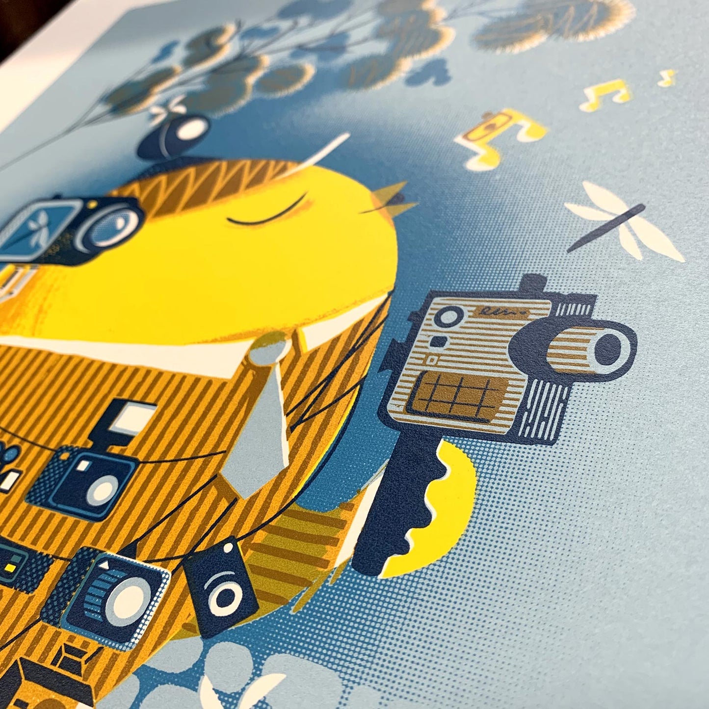 Snap Happy screen print by Graham Carter.