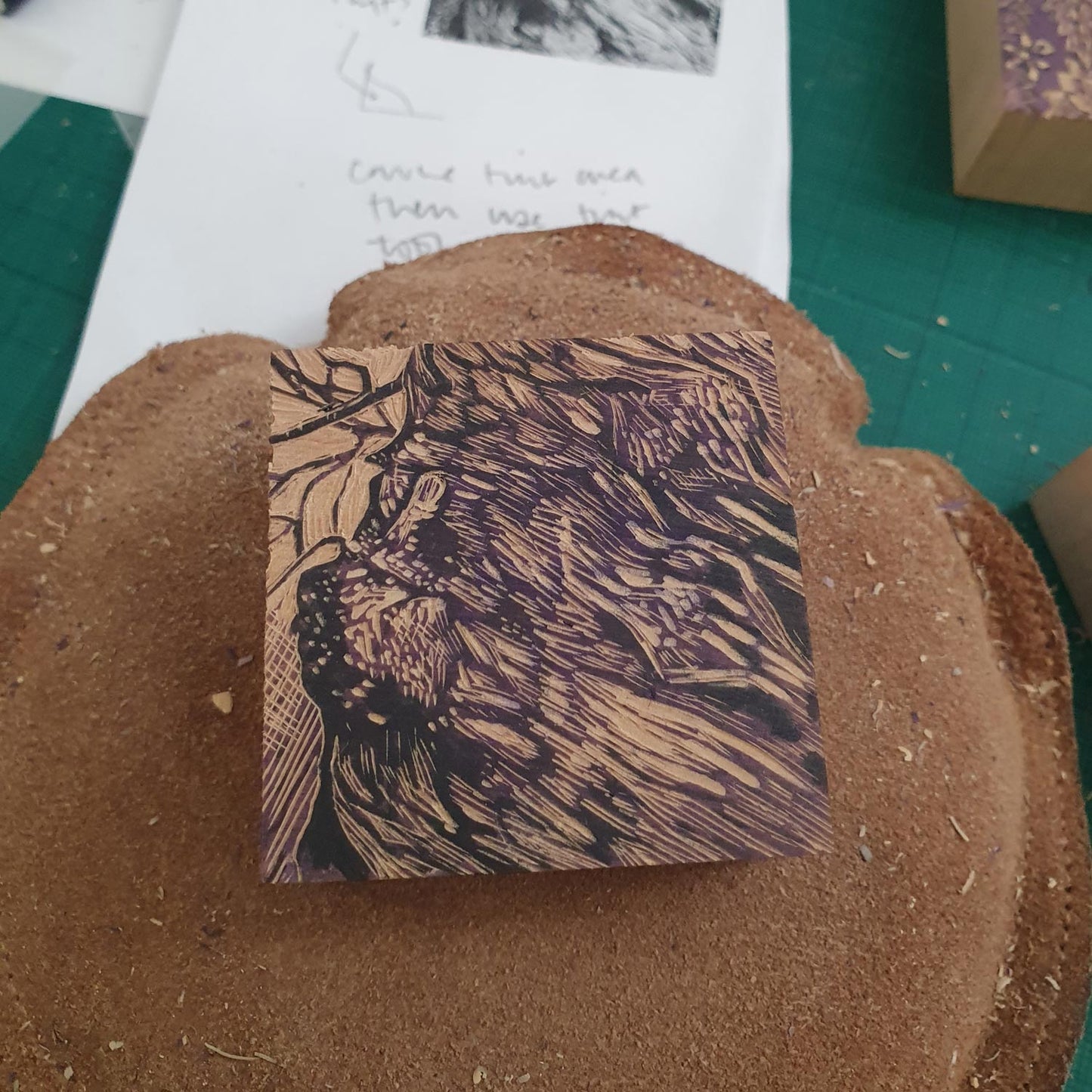 Chestnut Scars Wood Engraving Art Print