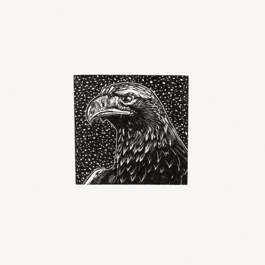 Eagle Wood Engraving Art Print