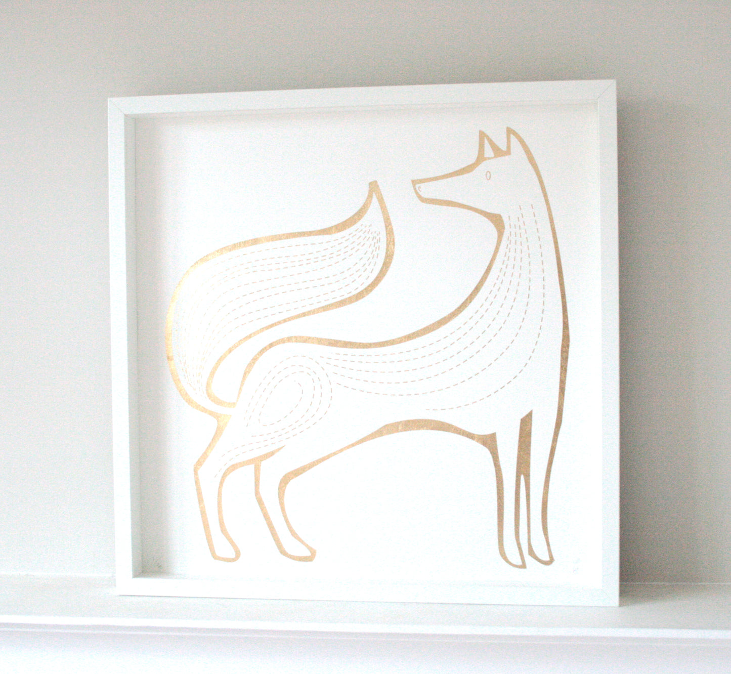 Gold Fox Foil Print