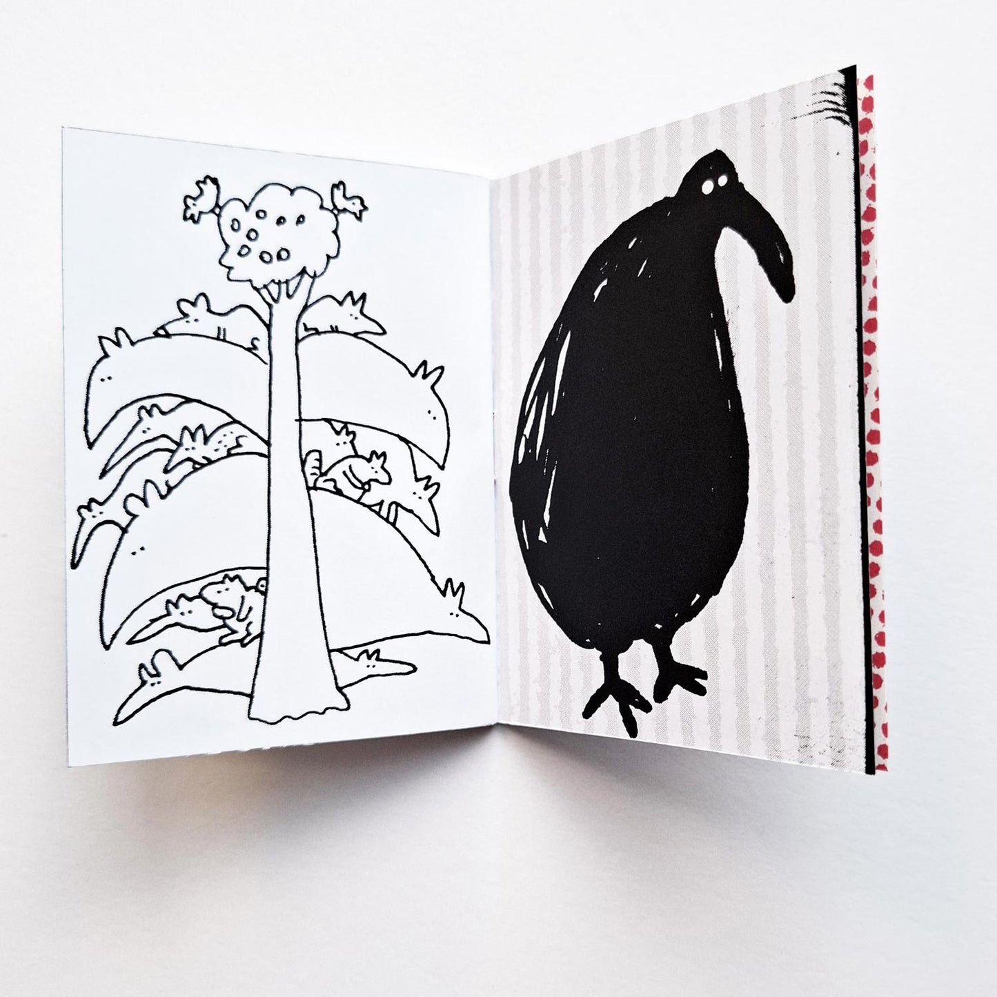 Spread from Mini book zine by Andy Smith with title I Pretend to Work