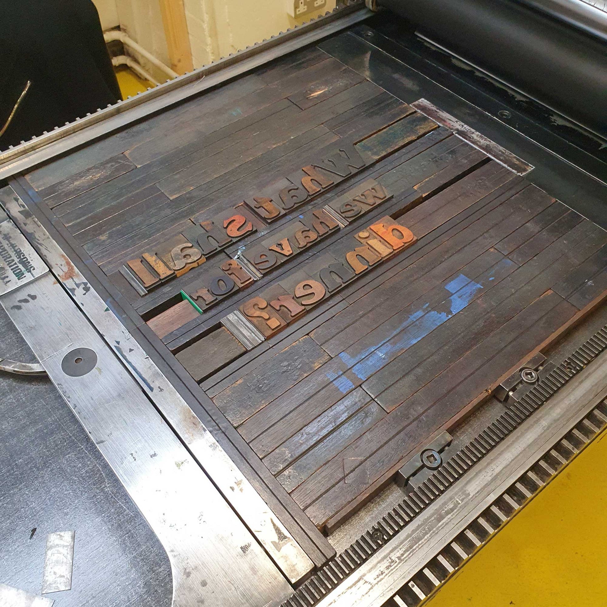 What shall we have for dinner letterpress poster by Fiona Hamilton.