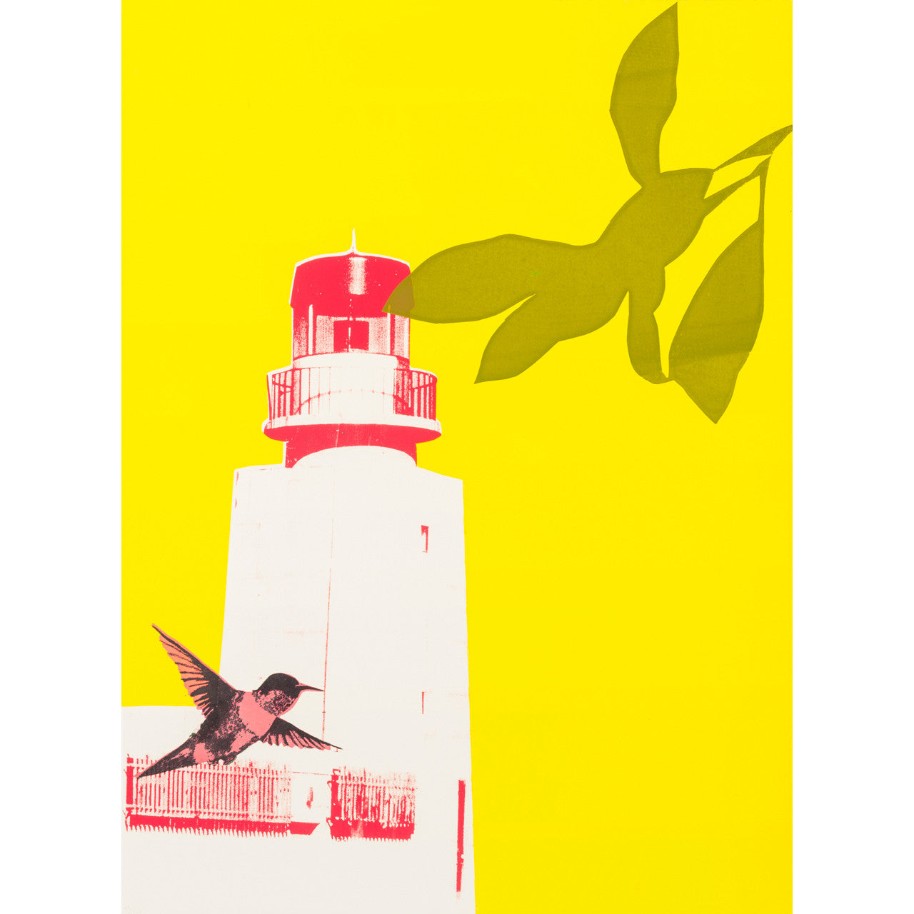 Lighthouse in Sagres screen print by Anna Marrow