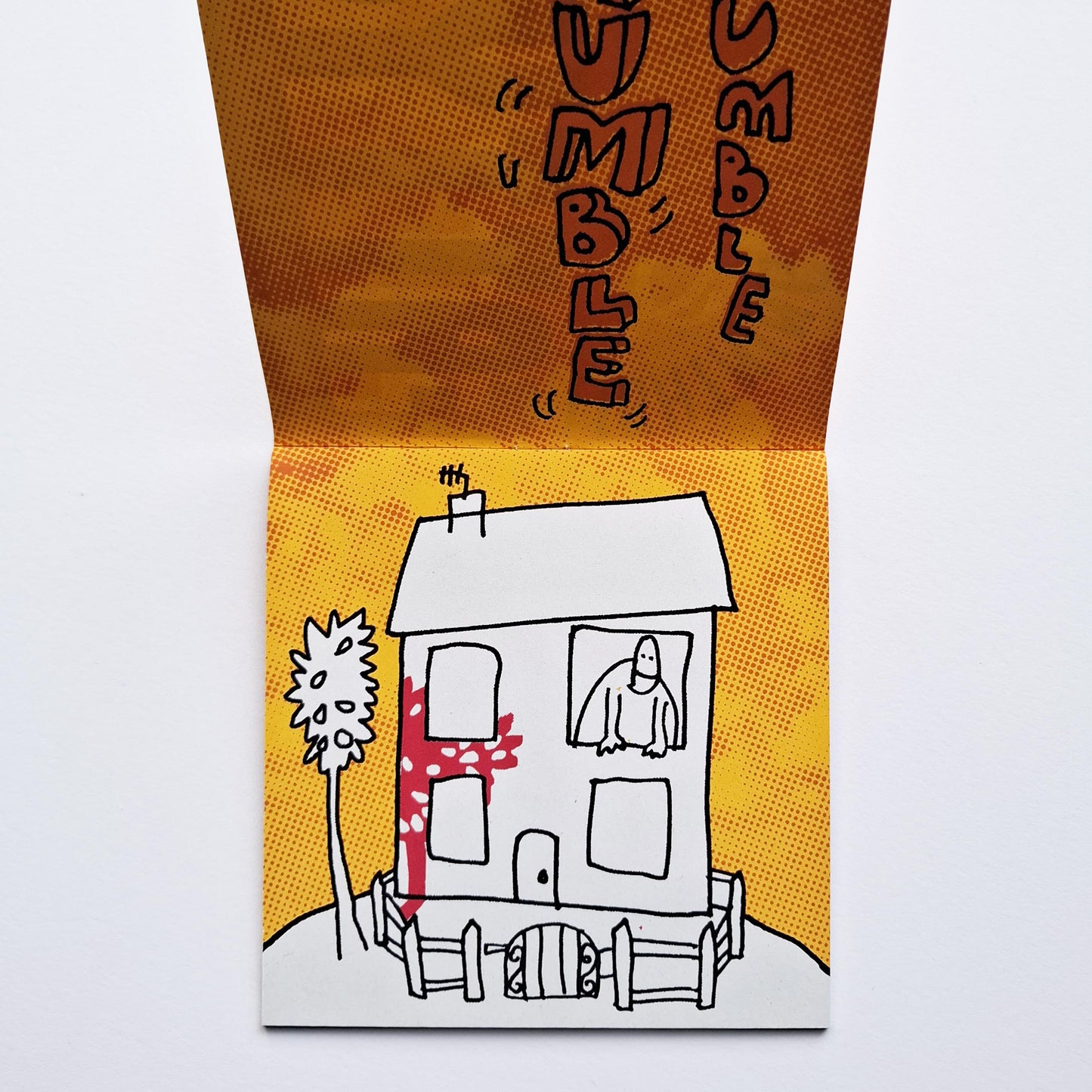 Lightening strikes at fatty's house handmade screen printed book by Andy Smith.