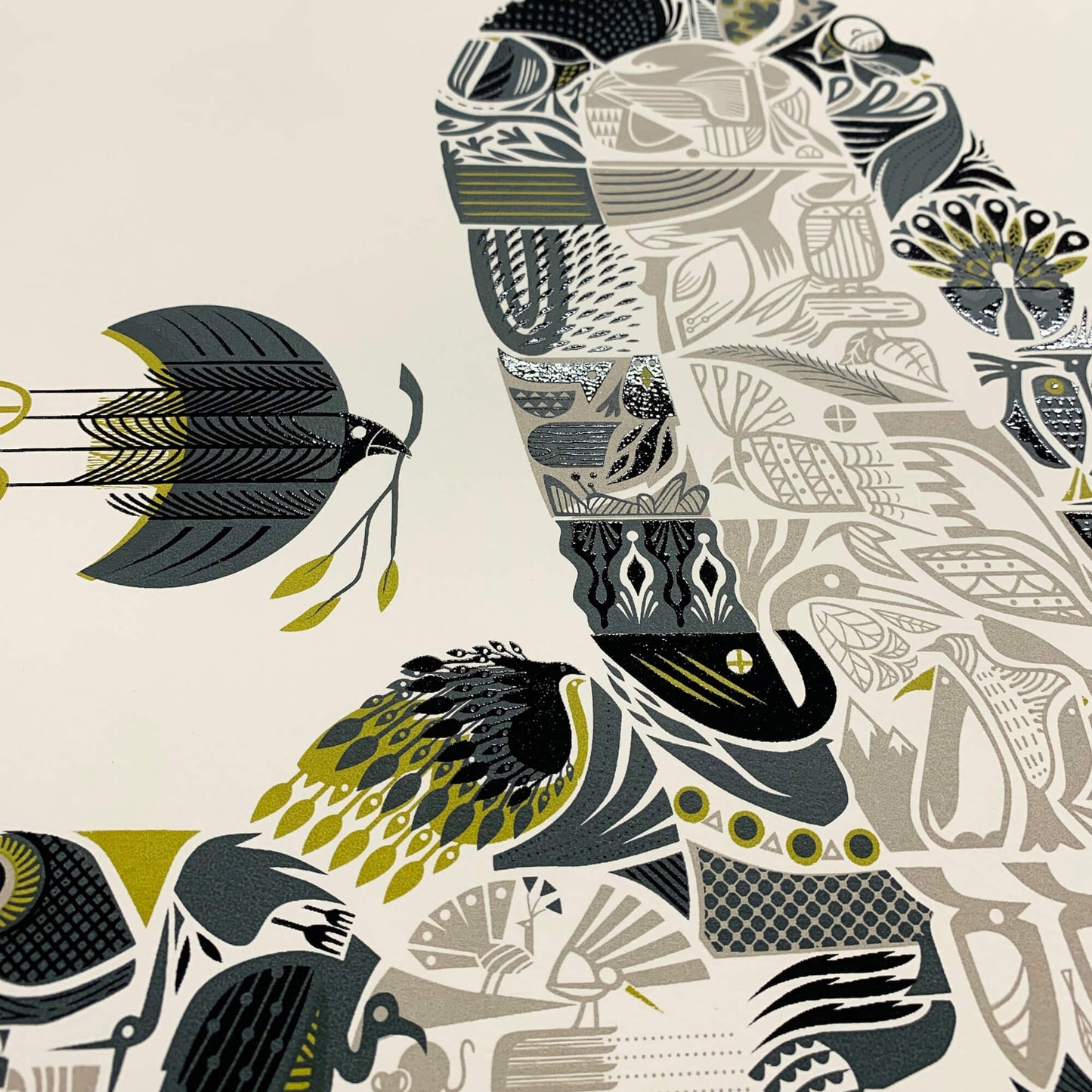 Flock Yeah screen print by Graham Carter.