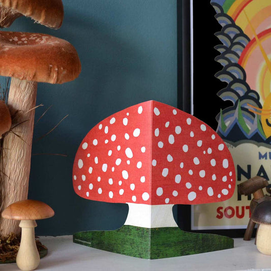 Red mushroom greeting card by Mortlake Papers.