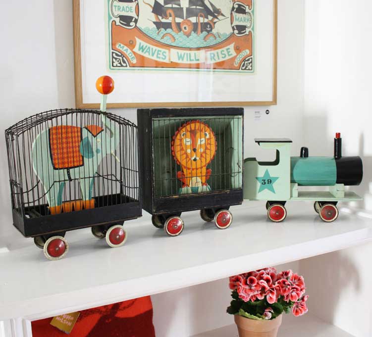Tom Frost circus train at Soma Gallery.