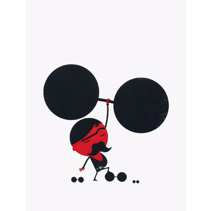 Strongman Letterpress Print