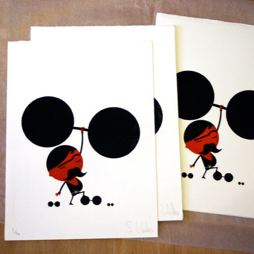 Strongman Letterpress Print