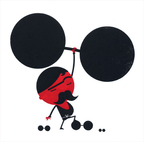 Strongman Letterpress Print