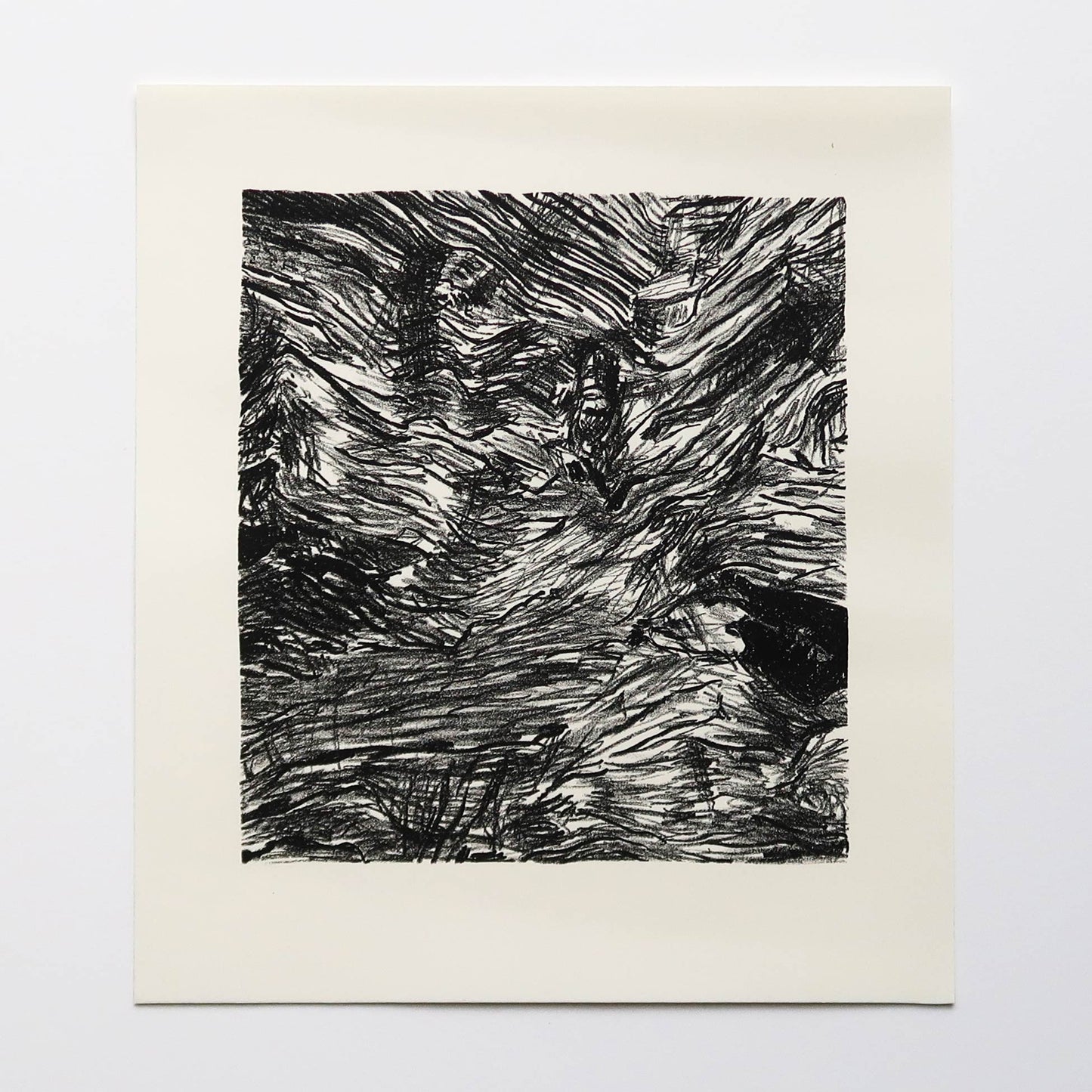 Sunbleached stone lithography original art print by printmaker Fiona Hamilton.