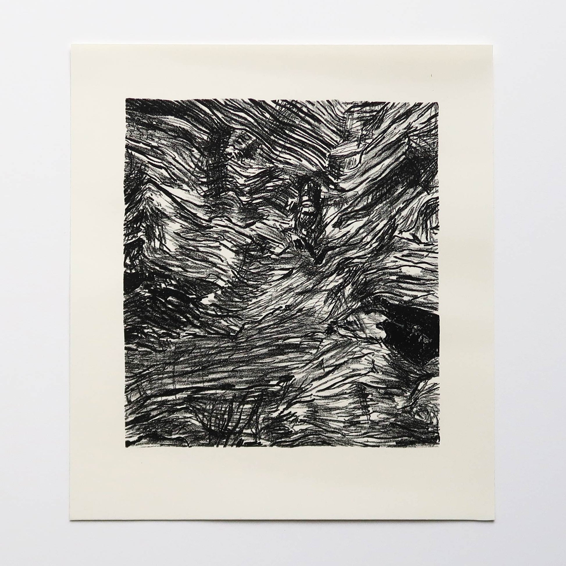 Sunbleached stone lithography original art print by printmaker Fiona Hamilton.