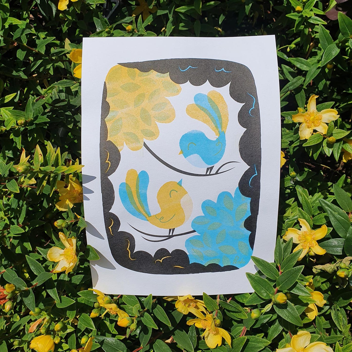 I like birds risograph by Peski Studio.