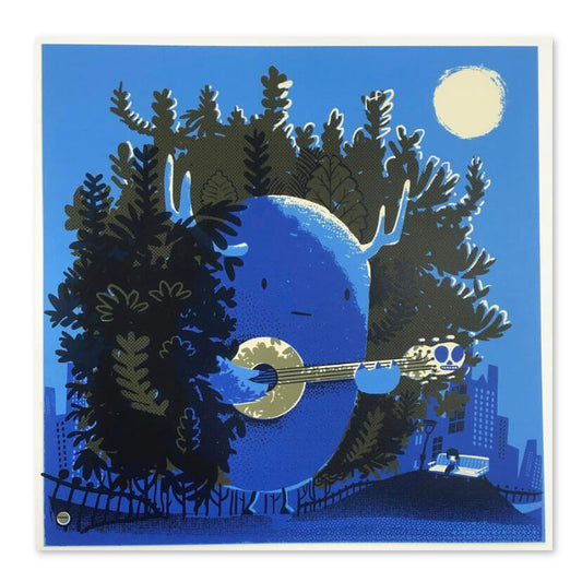 Monster serenade screen print by Graham Carter.