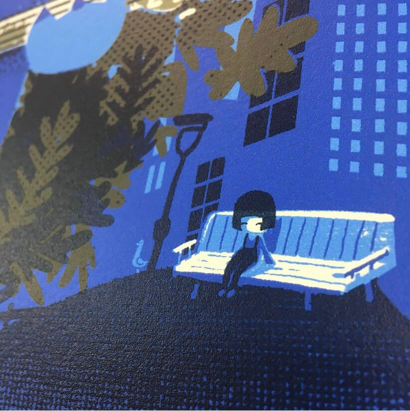 Monster serenade screen print by Graham Carter.