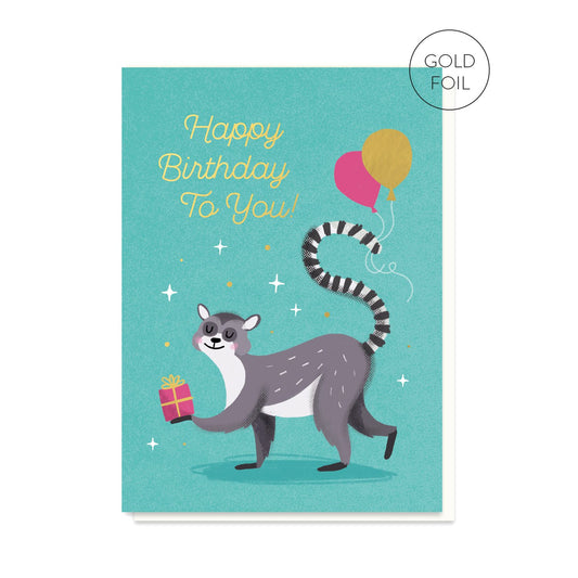Lemur birthday card by Stormy Knight.