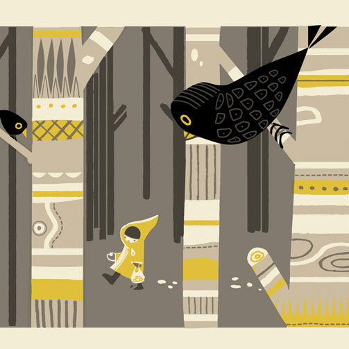 Wandering Yellow Hood Art Screen Print