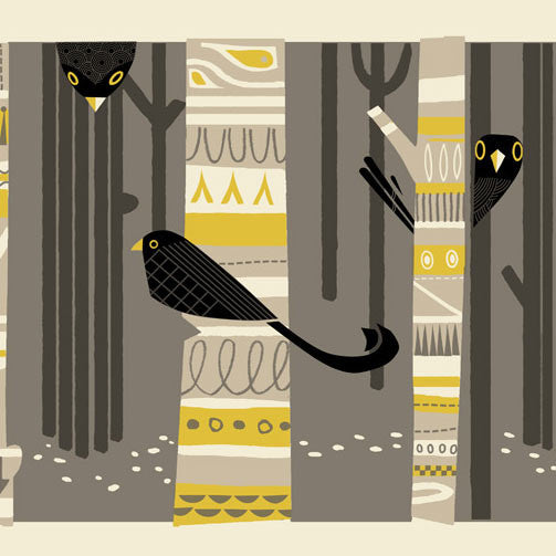 Wandering Yellow Hood Art Screen Print