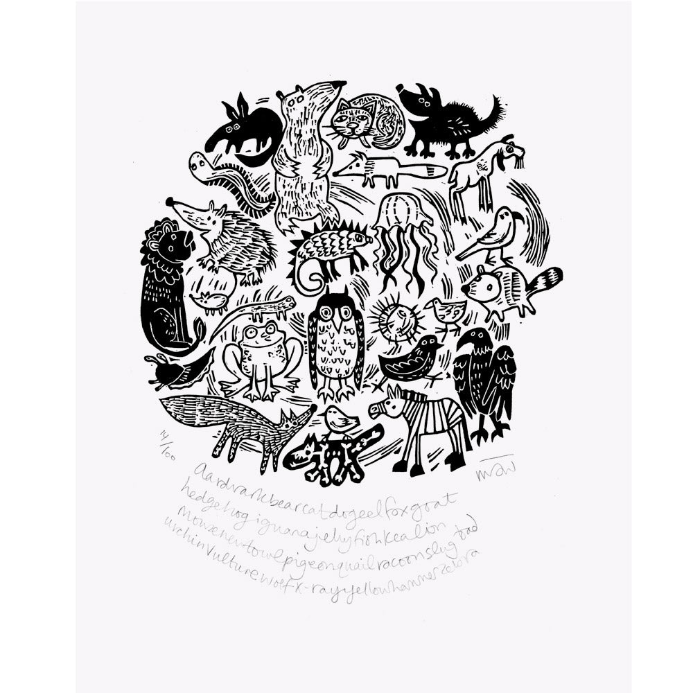 Animal A-Z Print