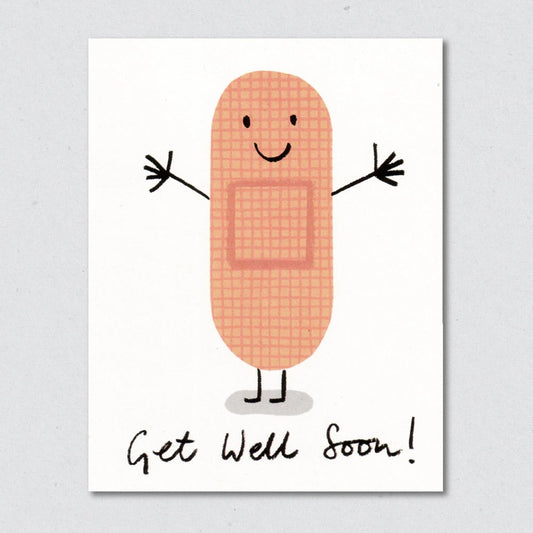 Band Aid Get Well Soon greeting card by Lisa Jones Studio