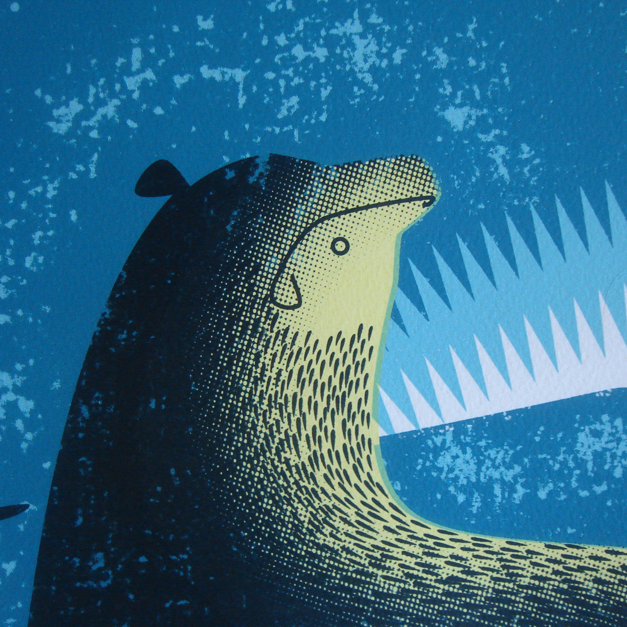 Northern Lights screen print by Sally Elford.