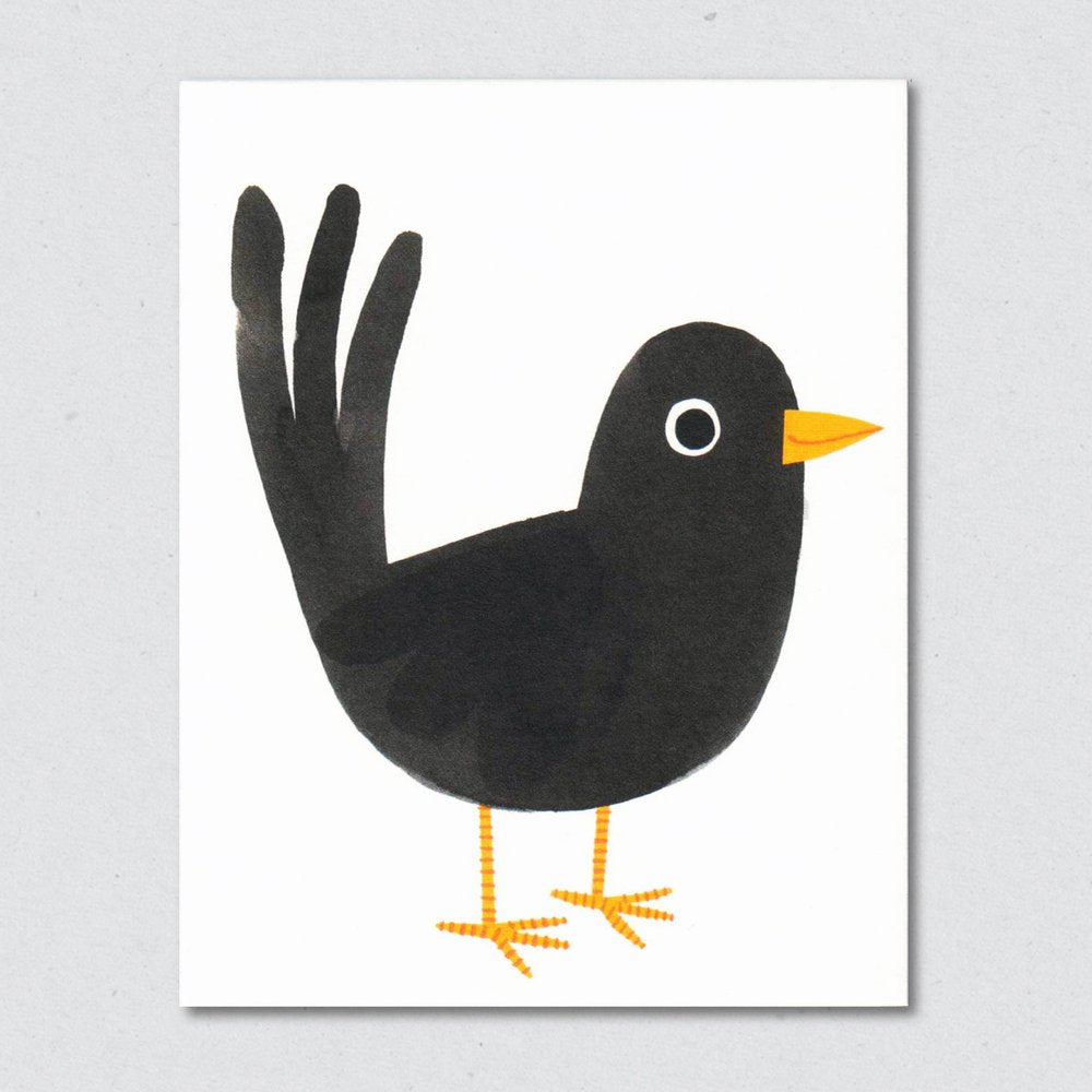 Blackbird greeting card by Lisa Jones Studio.