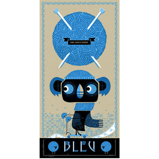 Bleu Jean screen print by Graham Carter.