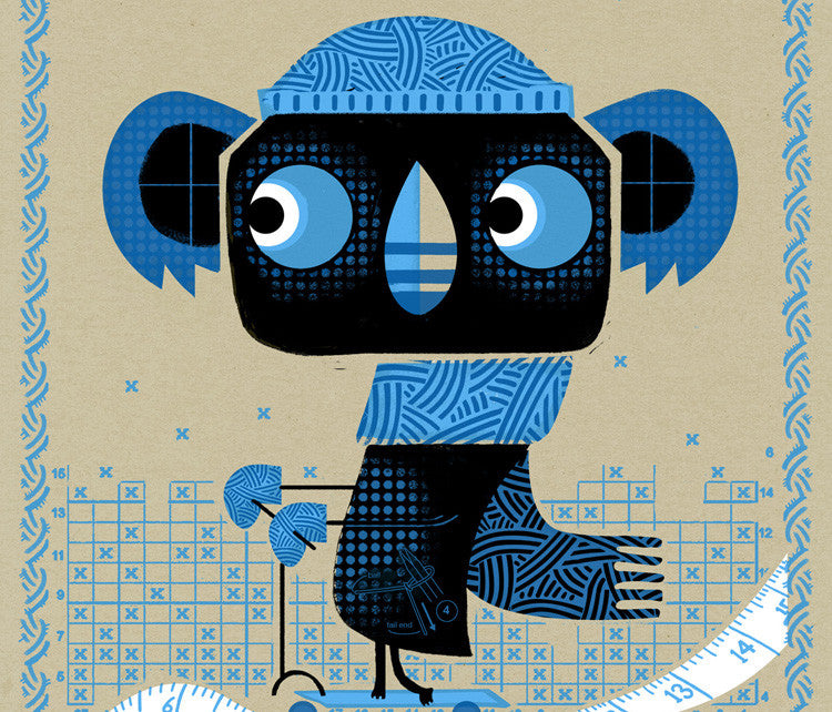 Bleu Jean screen print by Graham Carter