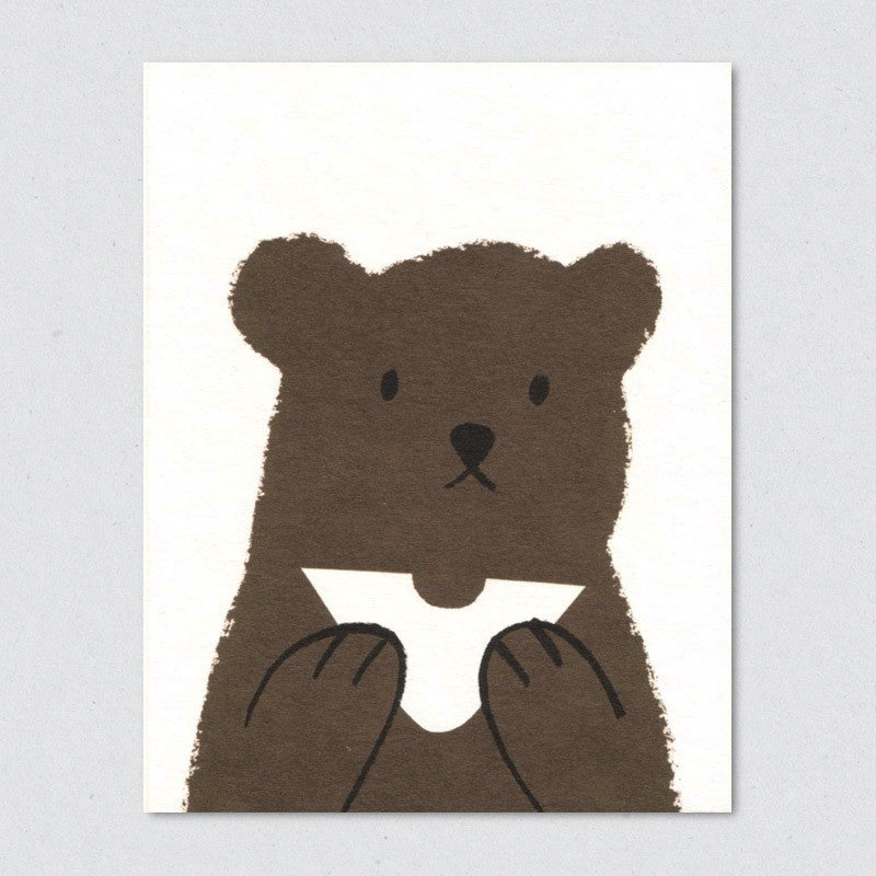 Butty Bear greeting card by Lisa Jones Studio.