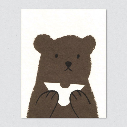 Butty Bear greeting card by Lisa Jones Studio.