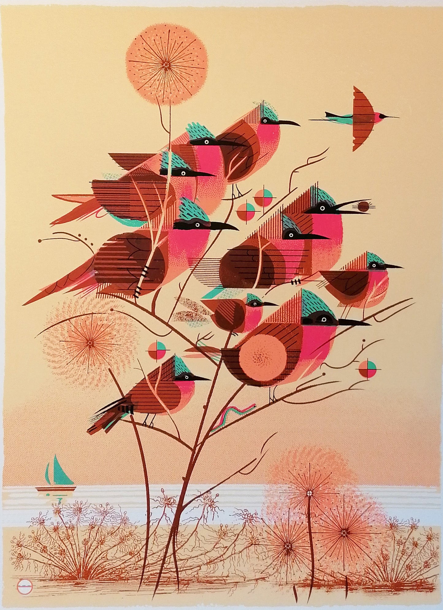 Carmine Bee Eaters Print