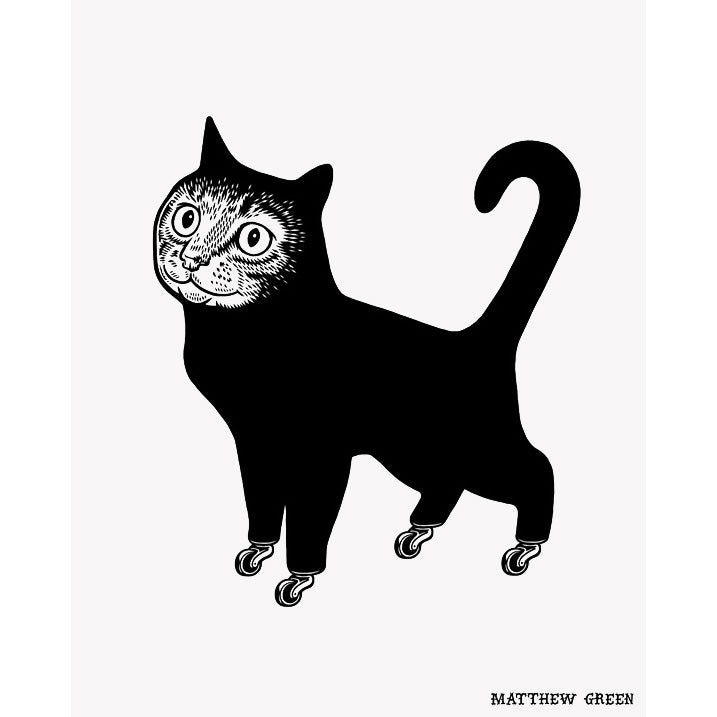 Caster Cat Print