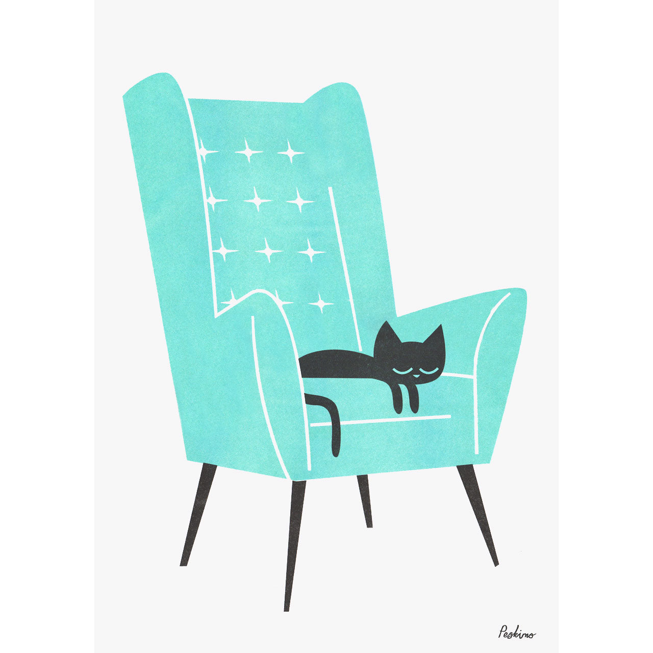 Cat Nap A3 Print