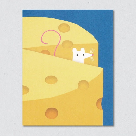 Cheesey whiskers greeting card by Lisa Jones Studio.