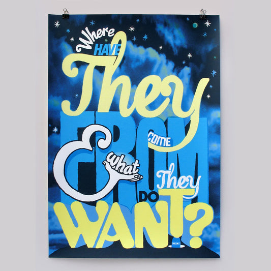 Where have they come from silkscreen print by Andy Smith.