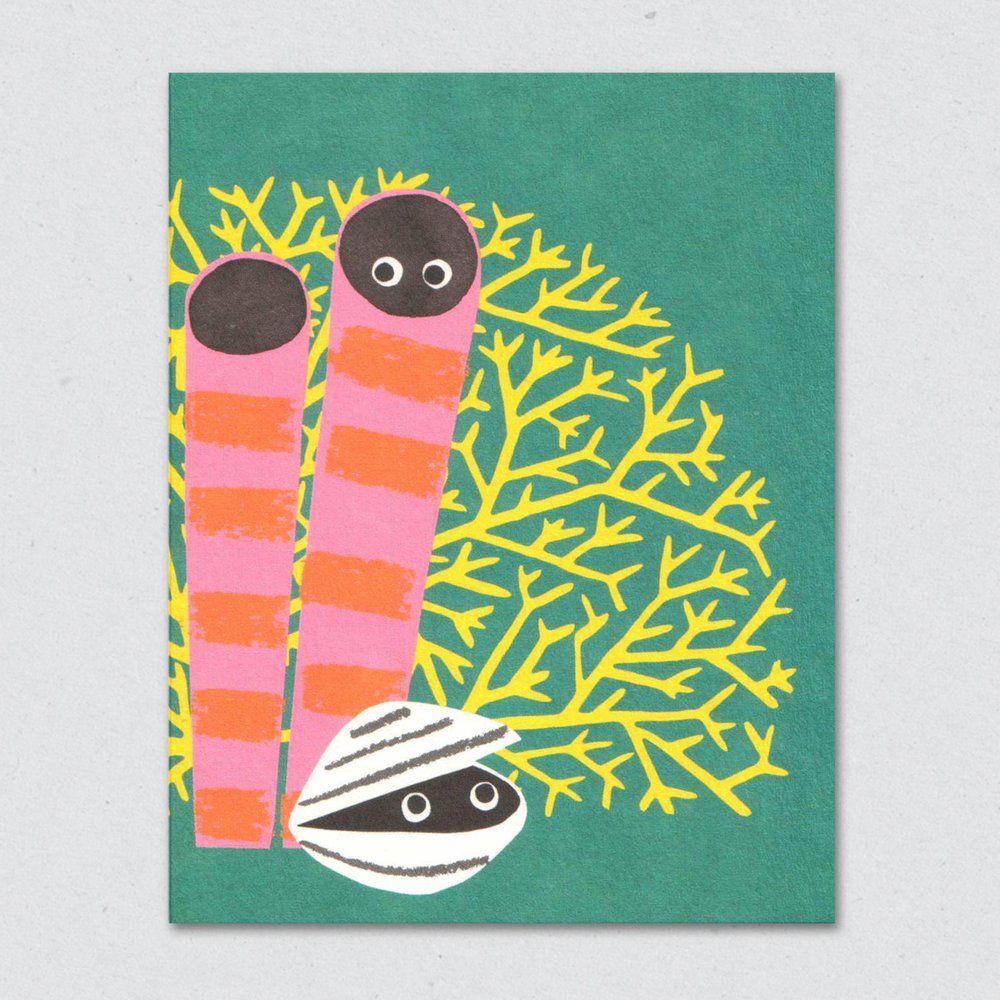 Coral greeting card by Lisa Jones Studio.
