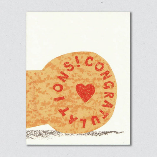 Congratulations cork greeting card by Lisa Jones Studio.