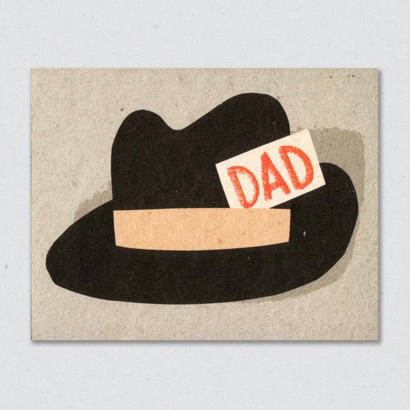 Dad hat greeting card by Lisa Jones Studio.